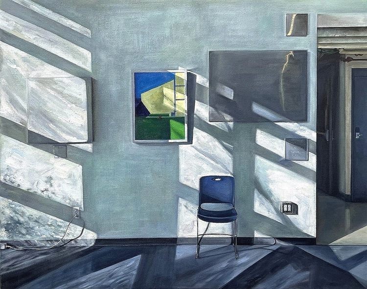 The Second Chair, 2023, oil on canvas, 18 × 23 in.